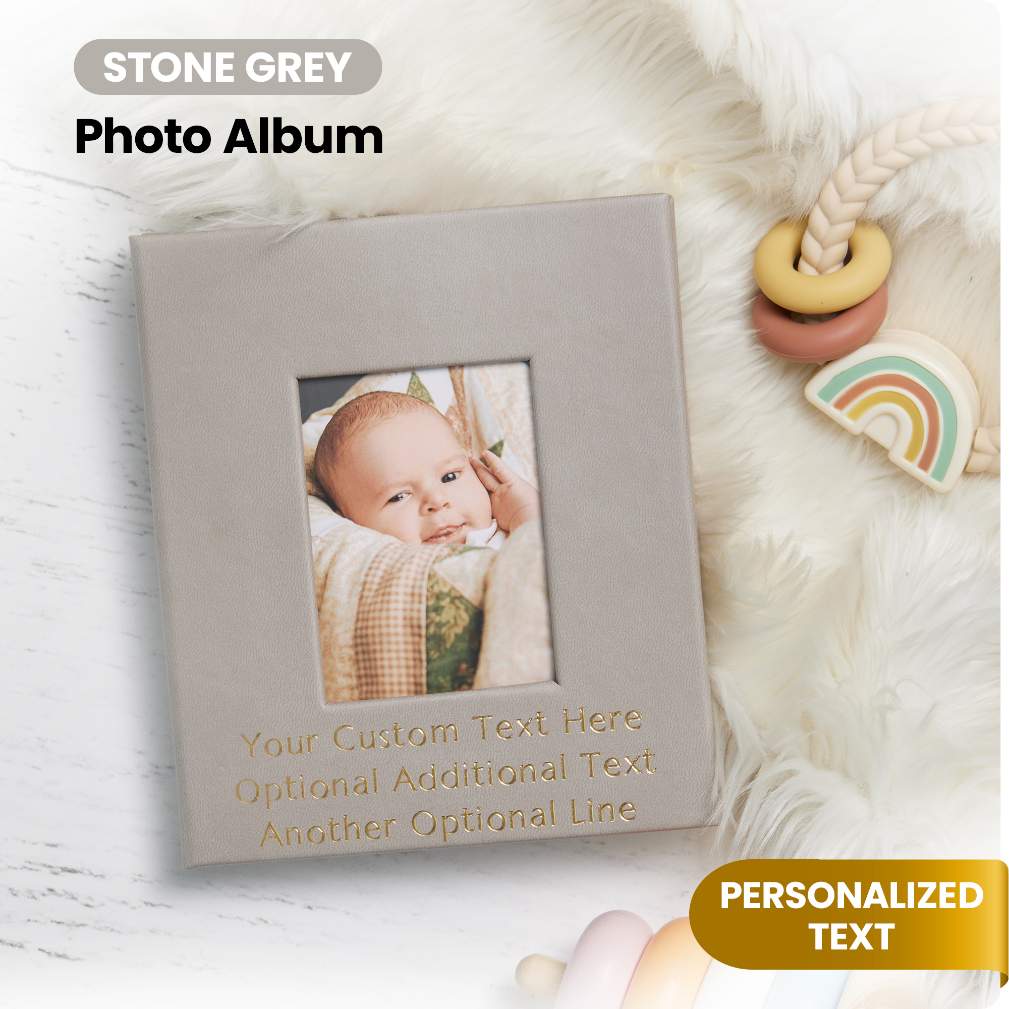 Custom 4x6 Photo Album - Stone Grey